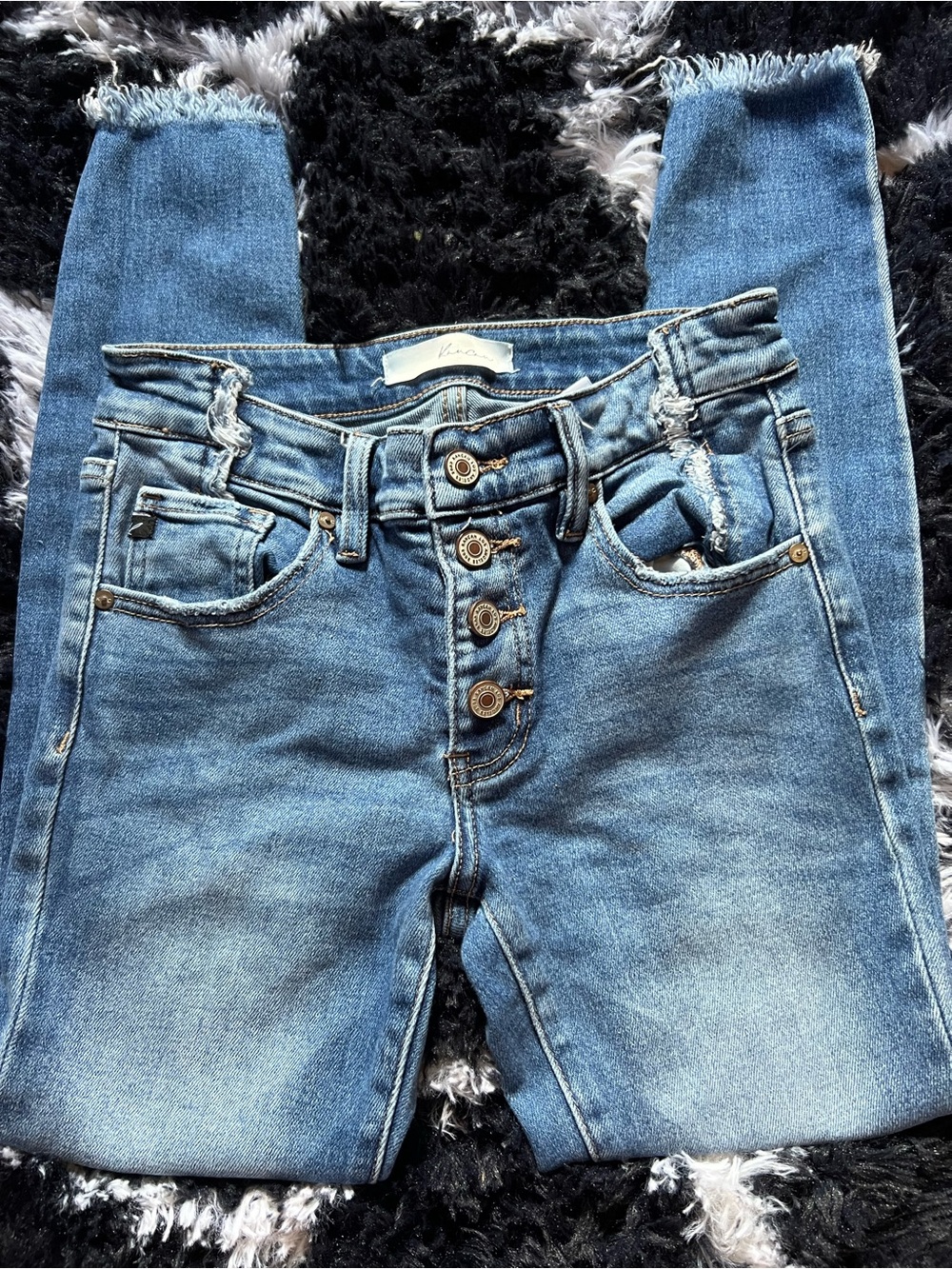 KanCan Medium Wash High-Rise Button-Fly Jeans